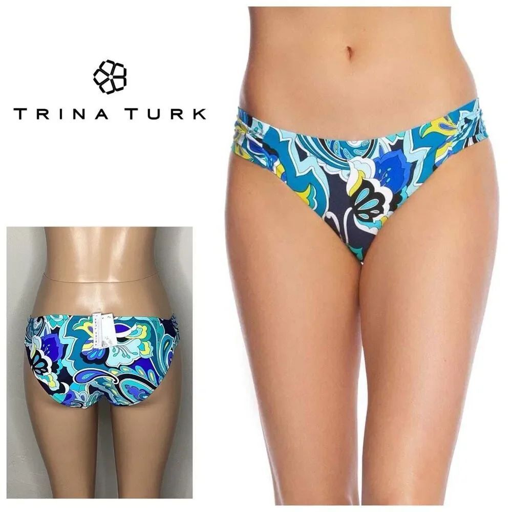 New. Trina Turk paisley floral bikini bottom. 8. Retails $89